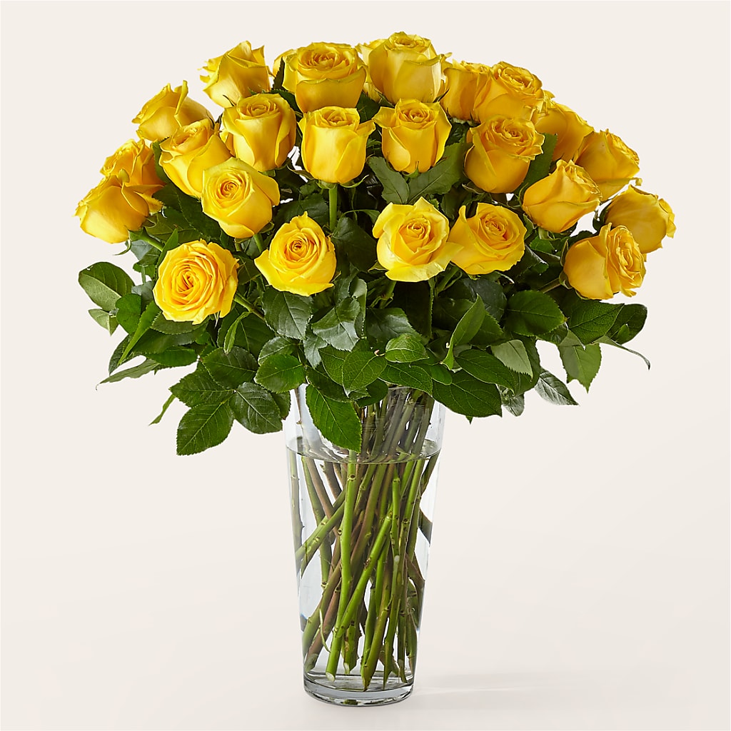 Long Stem Yellow Rose Bouquet – Abc Florist, Mullens WV