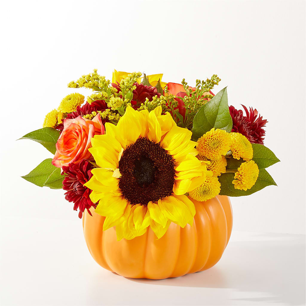 Golden Gourd Pumpkin Bouquet – Abc Florist, Mullens WV