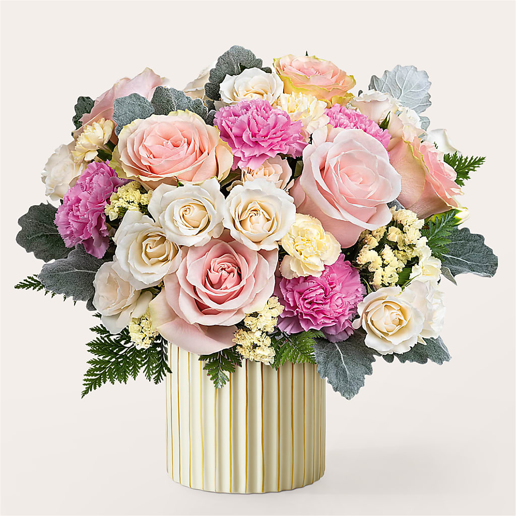 Blissful Moments Bouquet with Ivory Vase – Abc Florist, Mullens WV