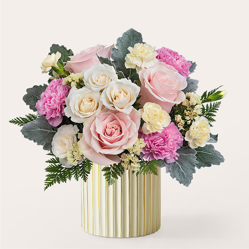 Blissful Moments Bouquet with Ivory Vase – Abc Florist, Mullens WV