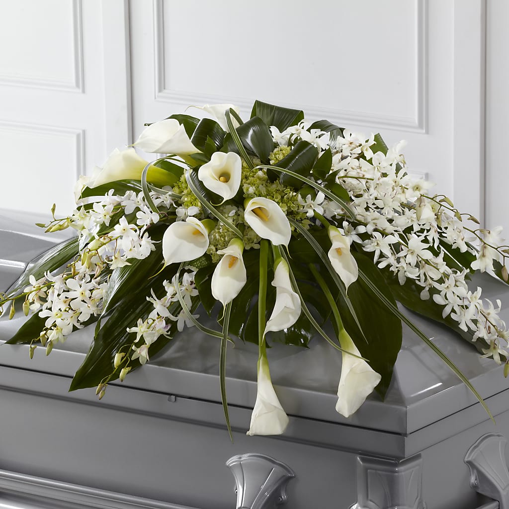 Angel Wings Casket Spray – Abc Florist, Mullens WV