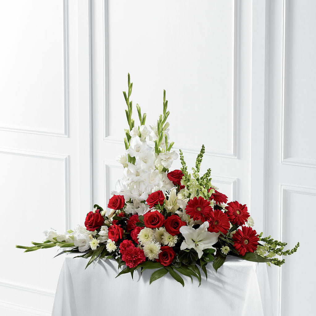 Crimson & White Arrangement – Abc Florist, Mullens WV