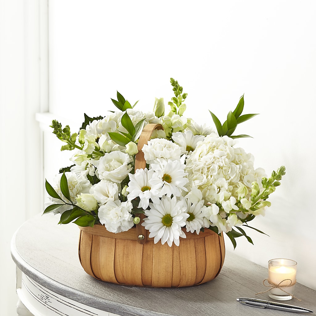 Pure Ivory Basket – Abc Florist, Mullens WV