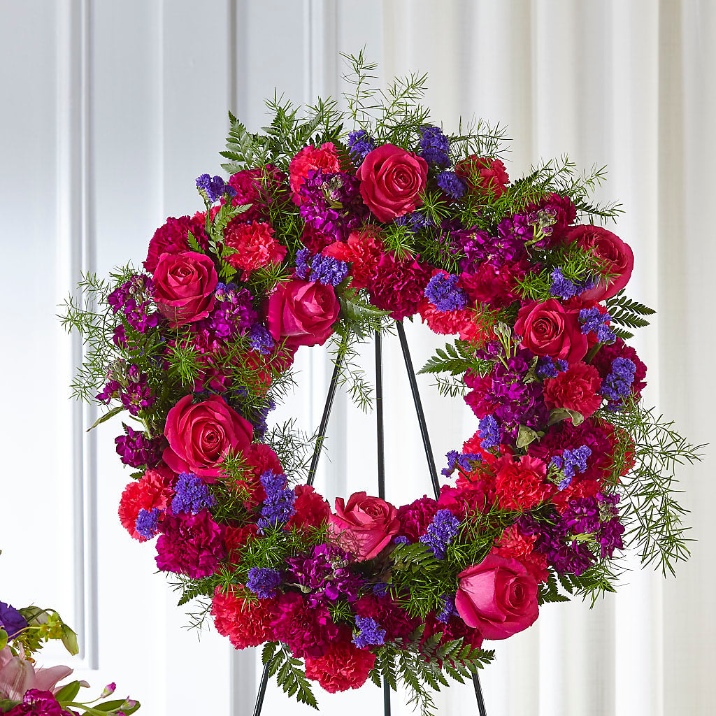 Calming Colors Wreath – Abc Florist, Mullens WV