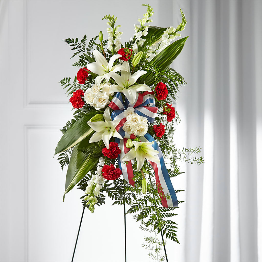 Stars of Life Standing Spray – Abc Florist, Mullens WV