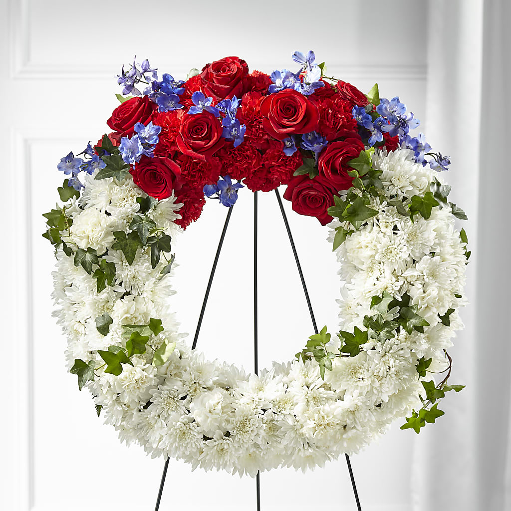 Patriotic Passion Wreath – Abc Florist, Mullens WV