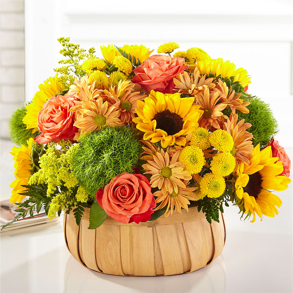 Harvest Sunflower Basket – Abc Florist, Mullens WV