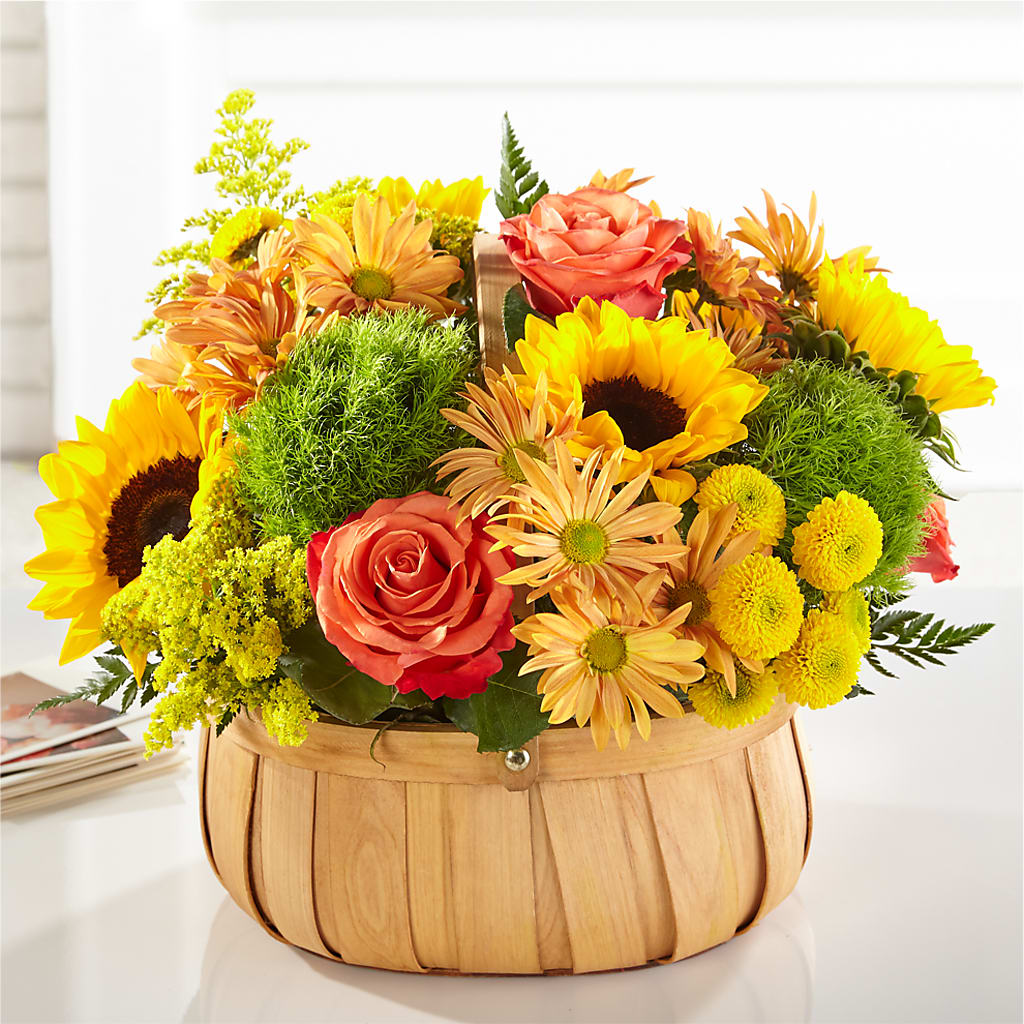 Harvest Sunflower Basket – Abc Florist, Mullens WV
