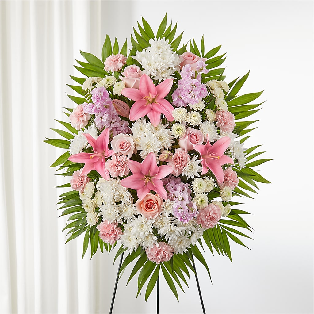 Offering Solace Standing Spray – Abc Florist, Mullens WV