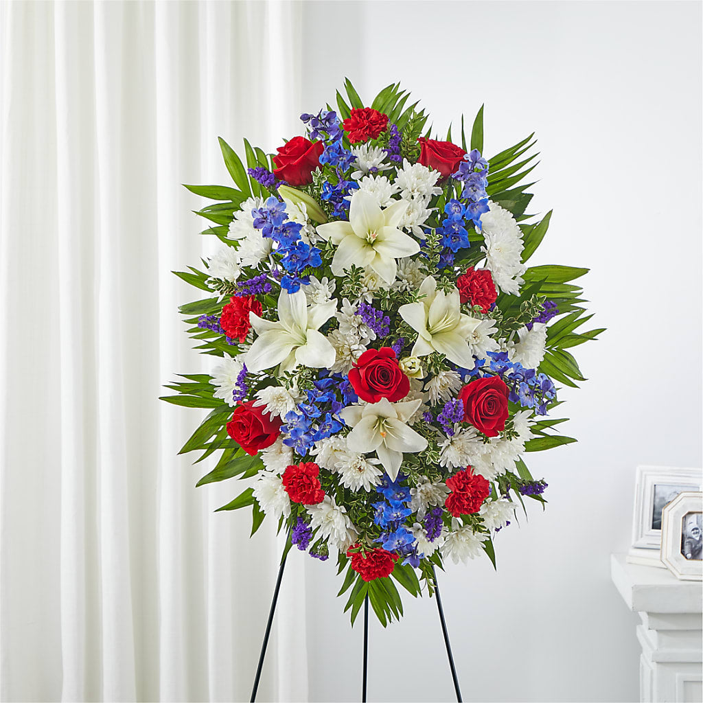 Cherished Service Standing Spray – Abc Florist, Mullens WV