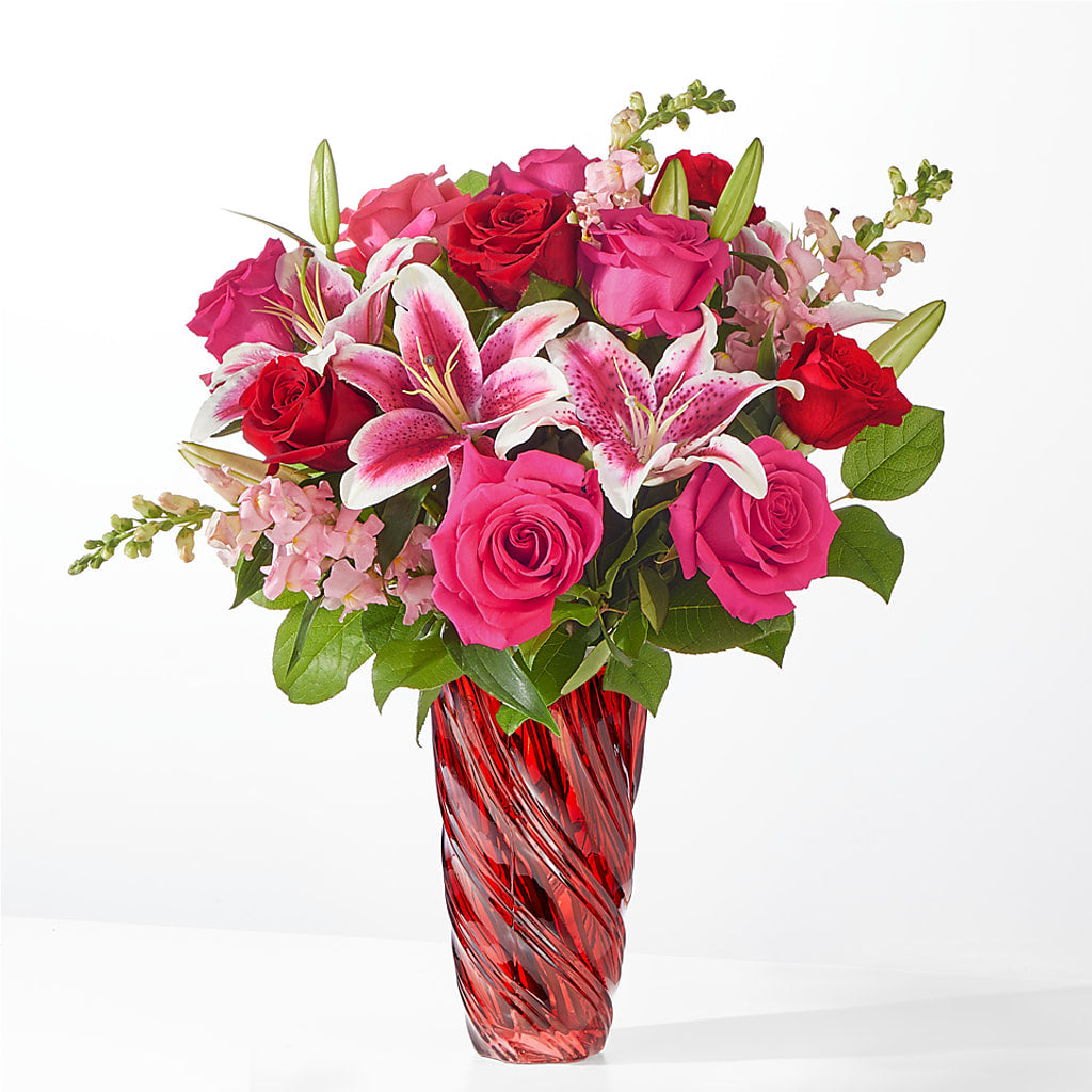 Always You Bouquet with Luxe Swirl Vase – Abc Florist, Mullens WV
