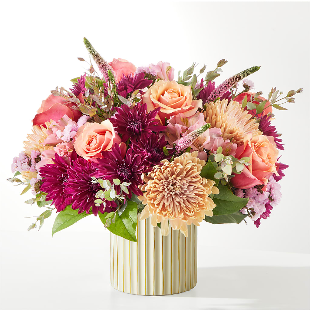 Berry Cobbler Bouquet with Ivory Vase – Abc Florist, Mullens WV