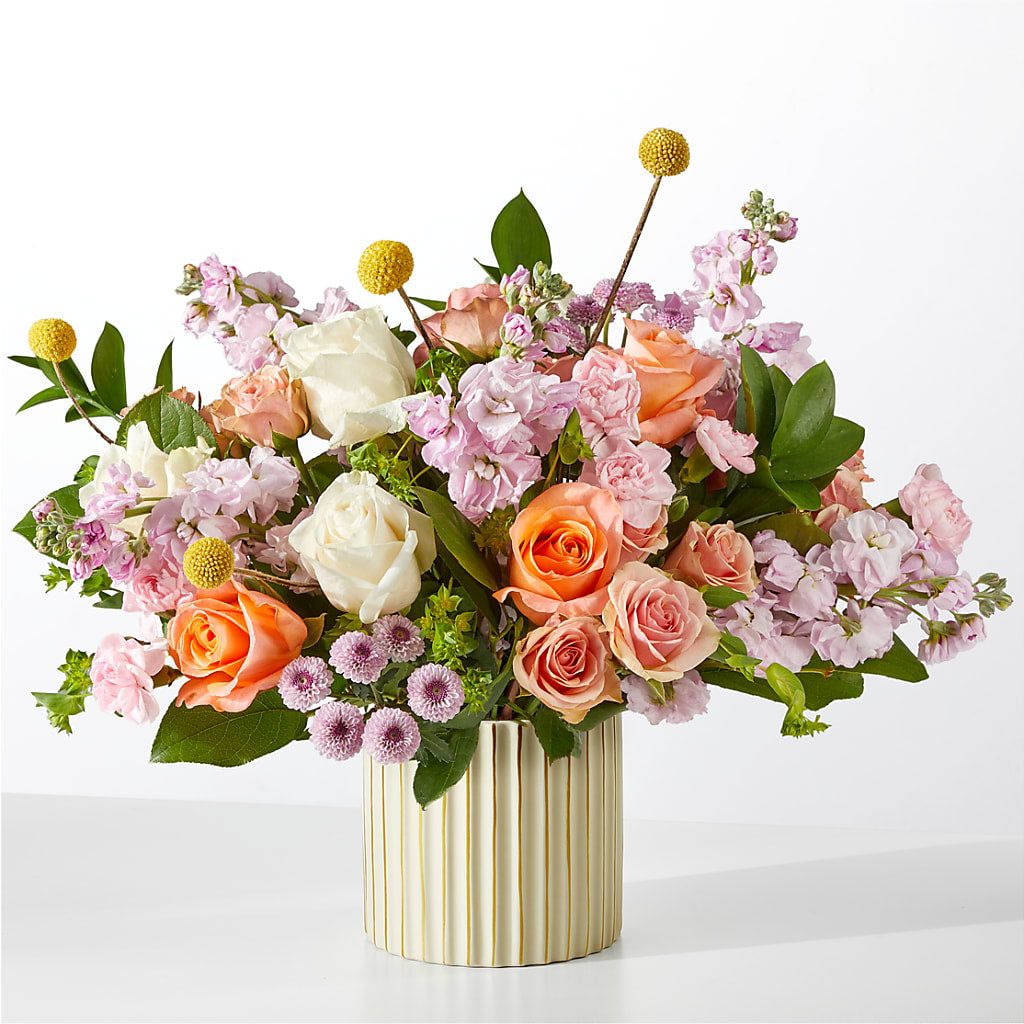 French Market Bouquet with Ivory Vase – Abc Florist, Mullens WV