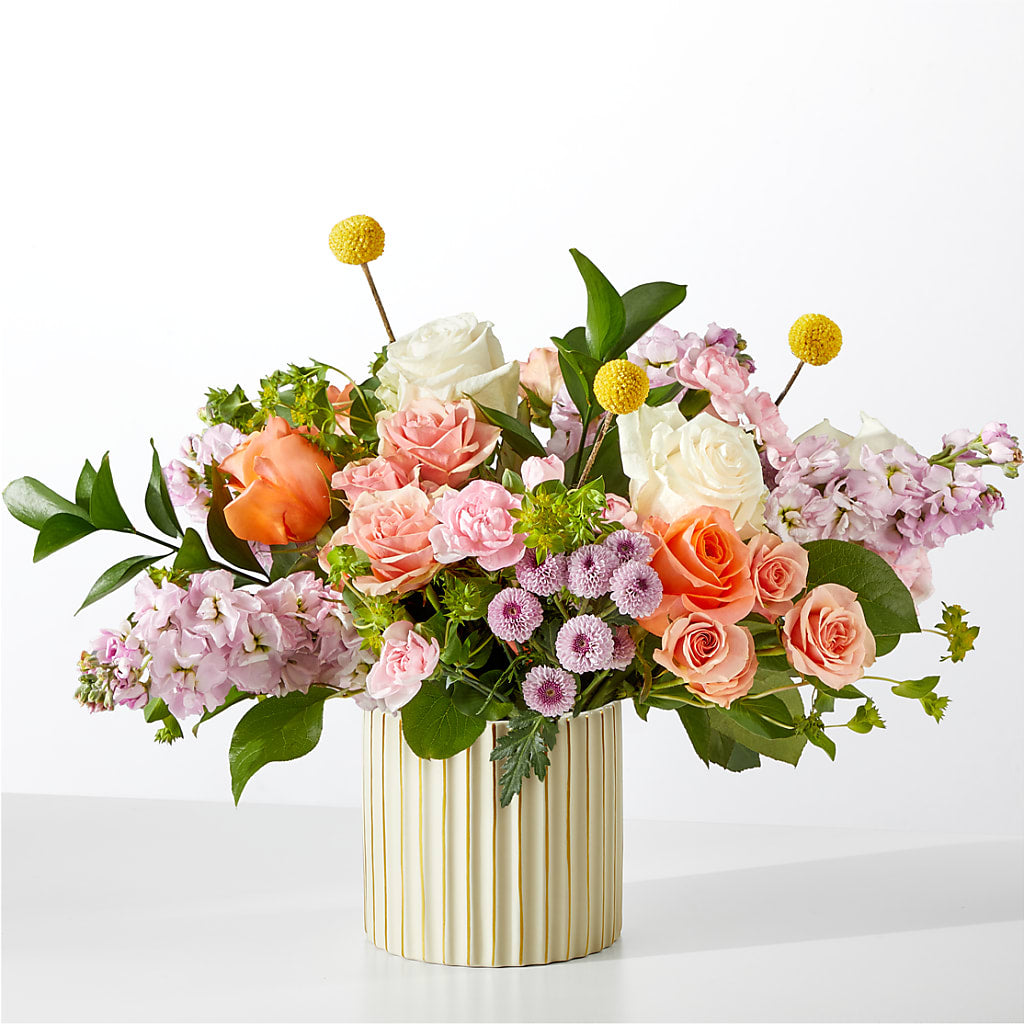 French Market Bouquet with Ivory Vase – Abc Florist, Mullens WV
