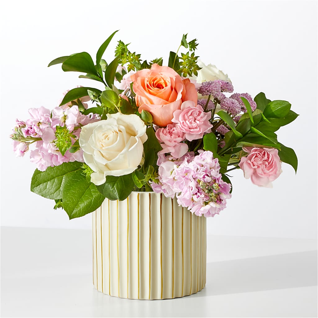 French Market Bouquet with Ivory Vase – Abc Florist, Mullens WV