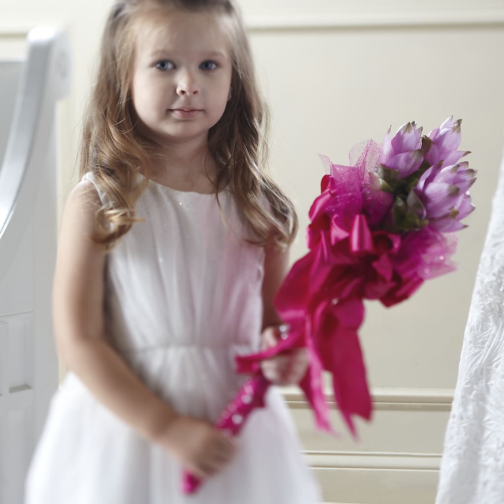 Sparkle Pink Flower Girl Bouquet – Abc Florist, Mullens WV