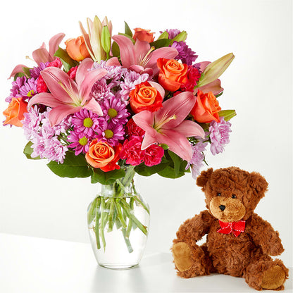 One and Only Bouquet and Bear Bundle –  Abc Florist, Mullens WV