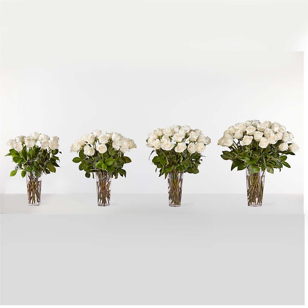 Long Stem White Rose Bouquet –  Abc Florist, Mullens WV