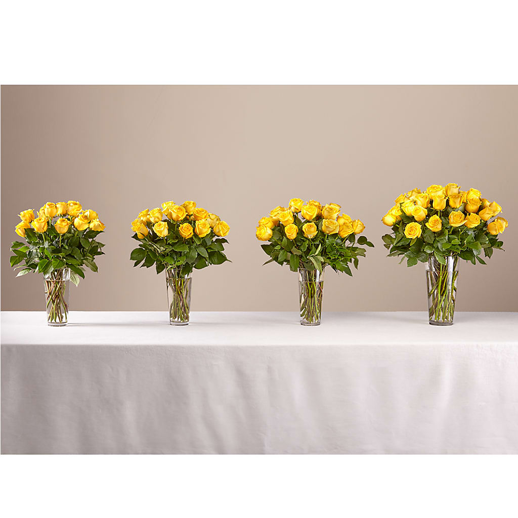 Long Stem Yellow Rose Bouquet –  Abc Florist, Mullens WV