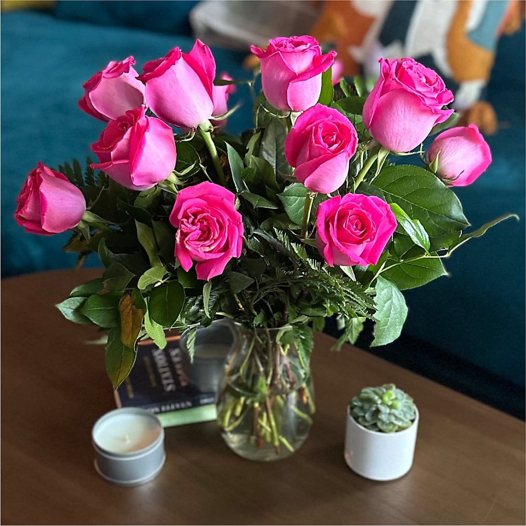 Long Stem Pink Rose Bouquet –  Abc Florist, Mullens WV