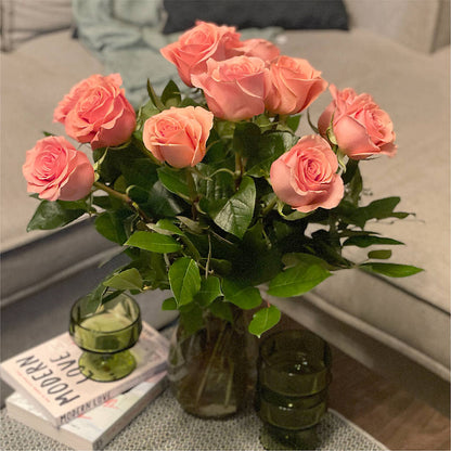 Long Stem Pink Rose Bouquet –  Abc Florist, Mullens WV