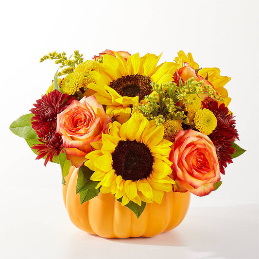 Golden Gourd Pumpkin Bouquet –  Abc Florist, Mullens WV