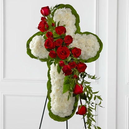 Floral Cross Easel –  Abc Florist, Mullens WV