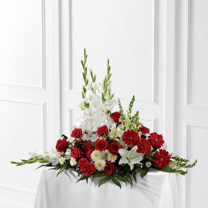Crimson & White Arrangement –  Abc Florist, Mullens WV