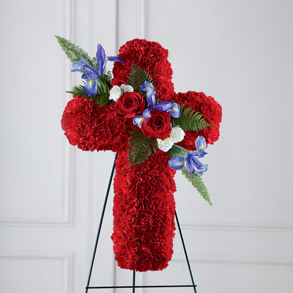 Faithful Hero Floral Cross –  Abc Florist, Mullens WV