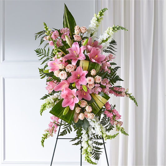 Elegant Embrace Standing Spray –  Abc Florist, Mullens WV