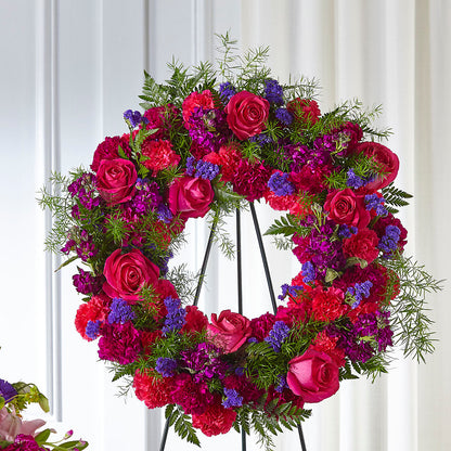 Calming Colors Wreath –  Abc Florist, Mullens WV