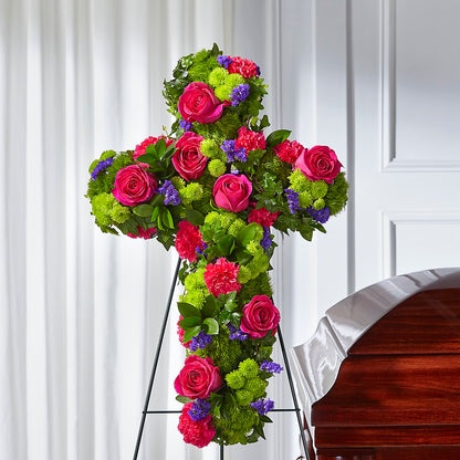 Tribute Rose Floral Cross –  Abc Florist, Mullens WV