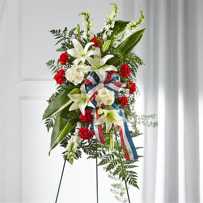 Stars of Life Standing Spray –  Abc Florist, Mullens WV