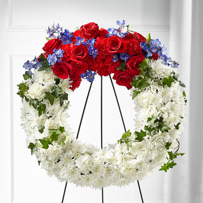 Patriotic Passion Wreath –  Abc Florist, Mullens WV