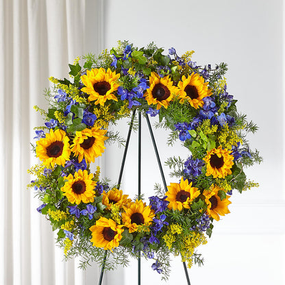 Bright Rays Wreath –  Abc Florist, Mullens WV