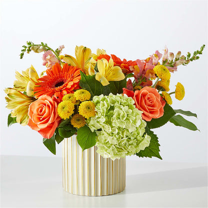 Autumn Sunshine Bouquet with Ivory Vase –  Abc Florist, Mullens WV