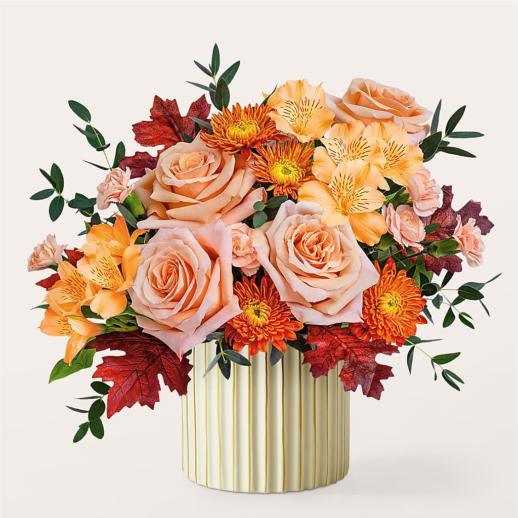 Spiced Latte Bouquet with Ivory Vase –  Abc Florist, Mullens WV