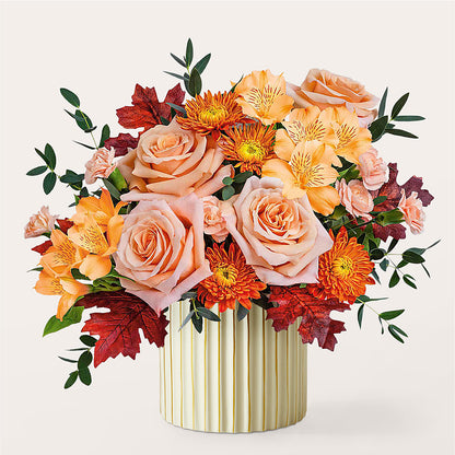 Spiced Latte Bouquet with Ivory Vase –  Abc Florist, Mullens WV