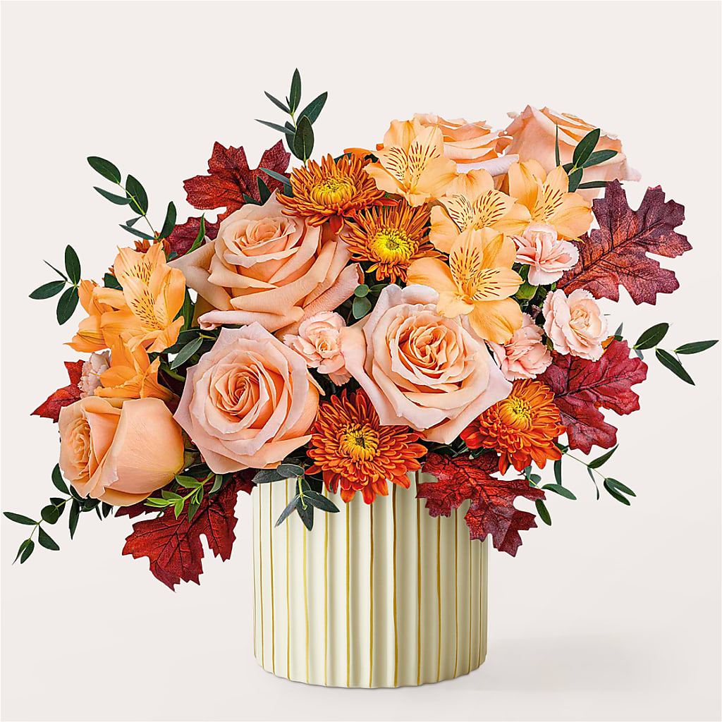 Spiced Latte Bouquet with Ivory Vase –  Abc Florist, Mullens WV