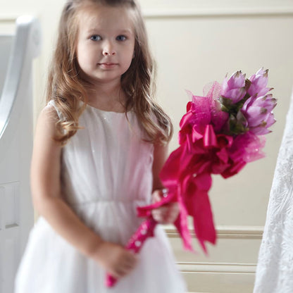 Sparkle Pink Flower Girl Bouquet –  Abc Florist, Mullens WV