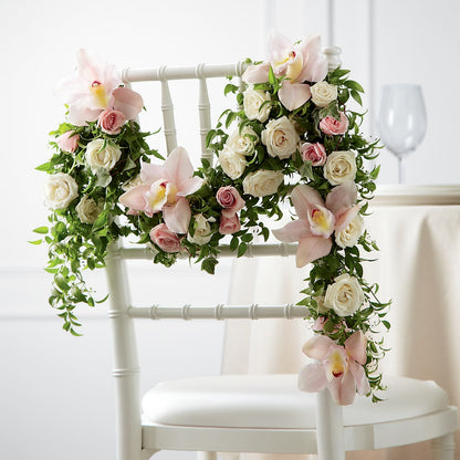 Orchid Rose Chair Décor –  Abc Florist, Mullens WV